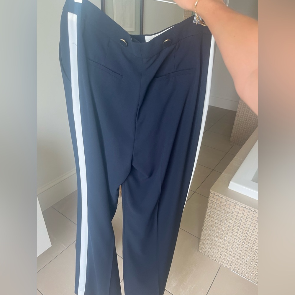 Pearl by Lela Rose navy trousers NEW WITH TAGS
